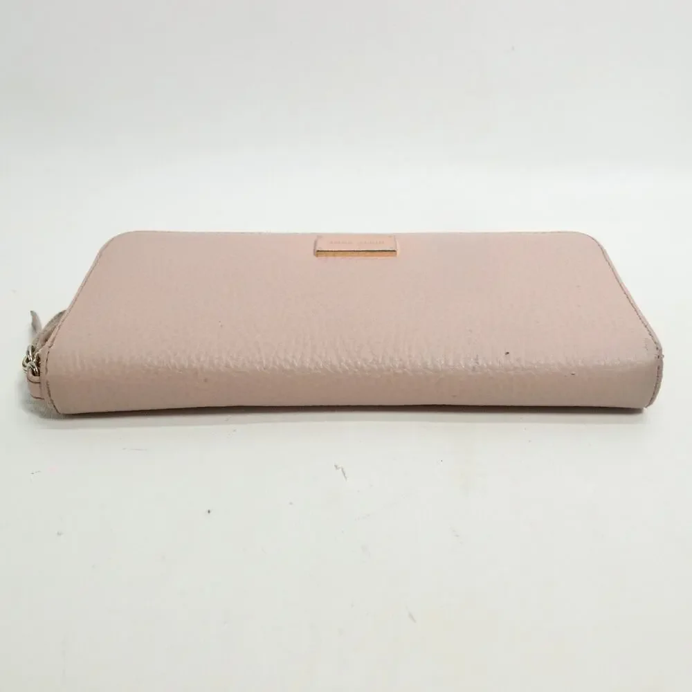 Anne Klein Pink Blush Wallet Clutch Pebbled Zip Around Accordina Cards Cash